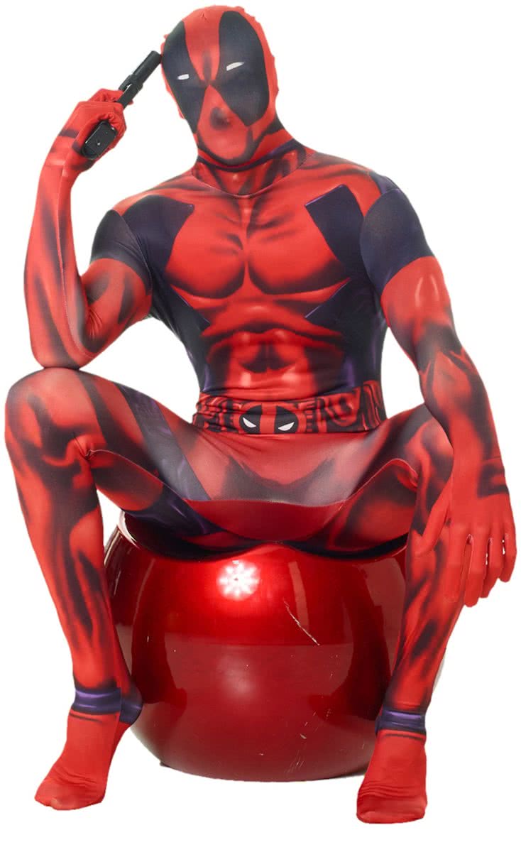 Deadpool Morphsuits kostuum | maat L ( lengte van 1.60m tot 1.77m)